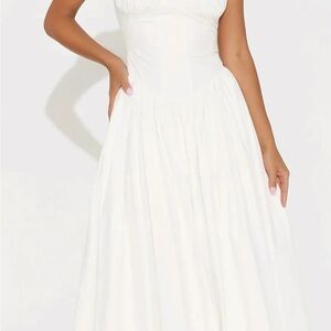 Elegant White Women's Dress
